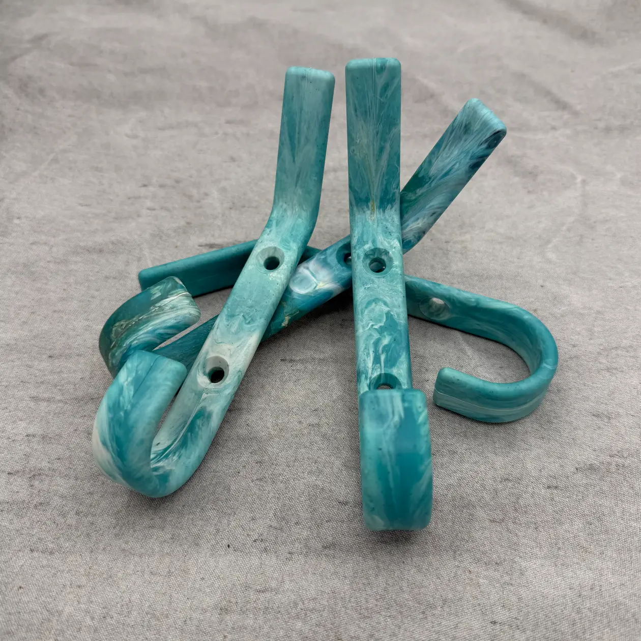 Kapstokhaak groot cyaan